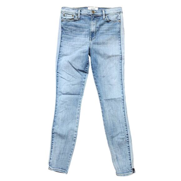 Pistola Skinny Jeans Tuxedo Stripe High Rise Light Wash Blue Denim Size 27 - Picture 1 of 5
